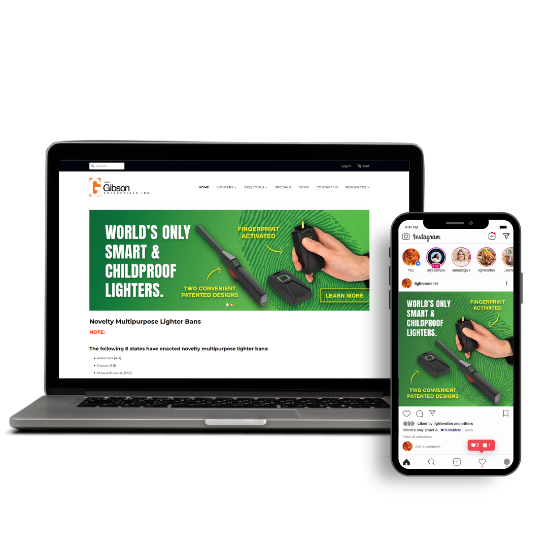 A product promo banner sized for different platforms.
