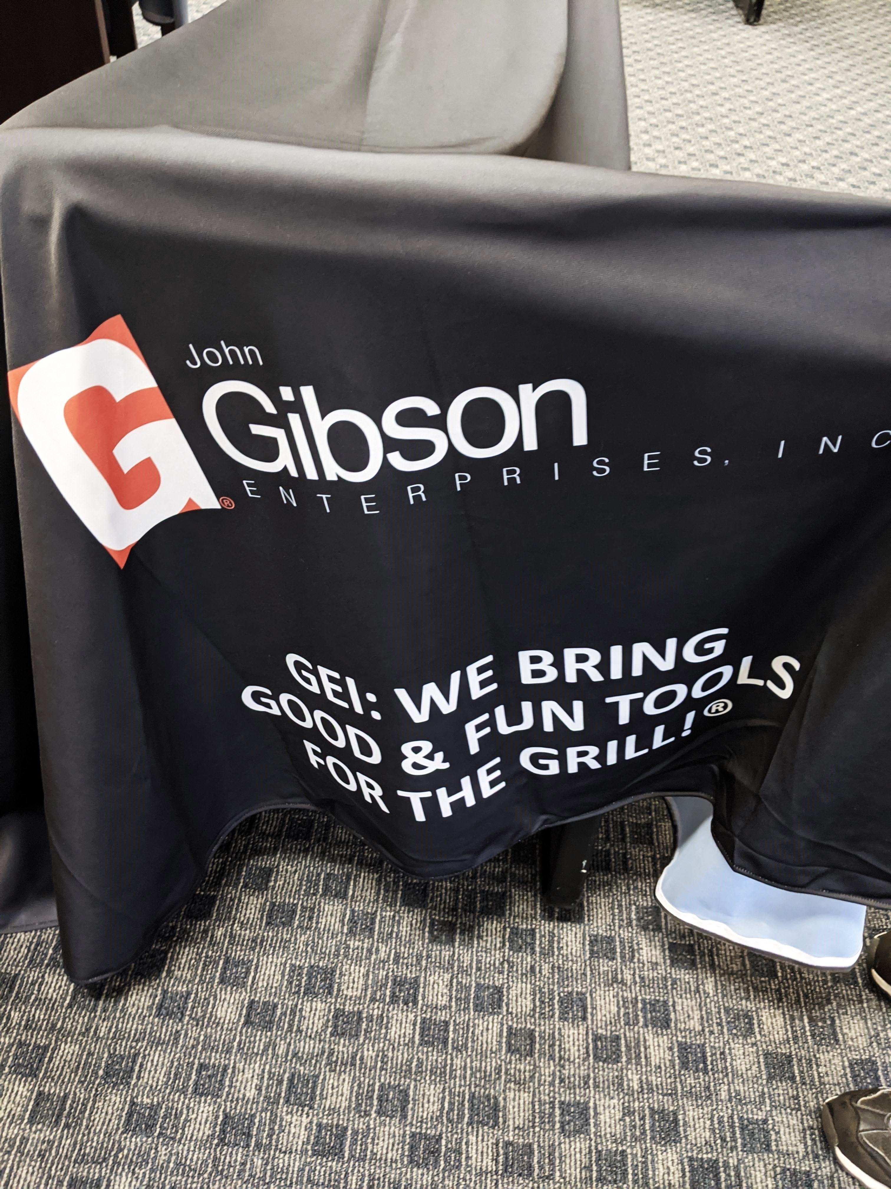 Trade show booth tablecloth - short side left