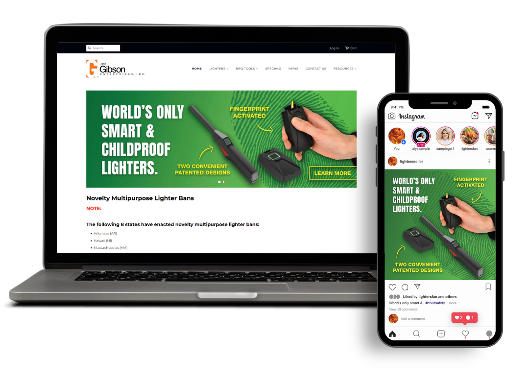 A product promo banner sized for different platforms.