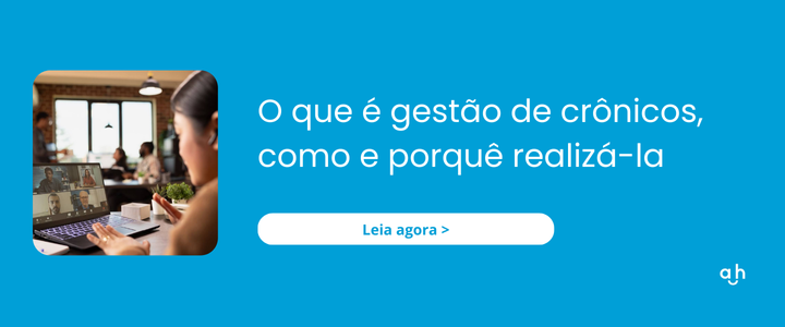 Imagem com o texto "o que é gestão de crônicos, como e porquê realizá-la".
