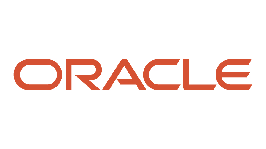 The logo of the Company Oracle.