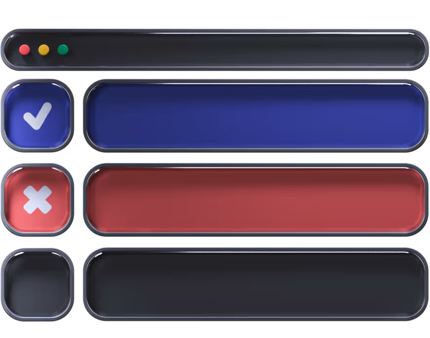 Visualization of a compliance violation found.