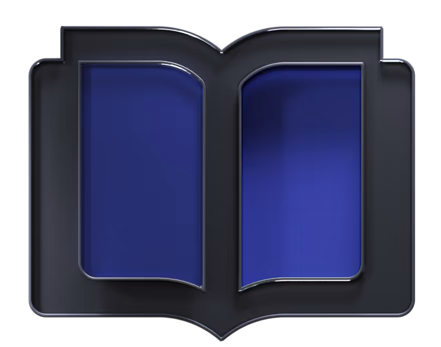 Visualization of an open book.