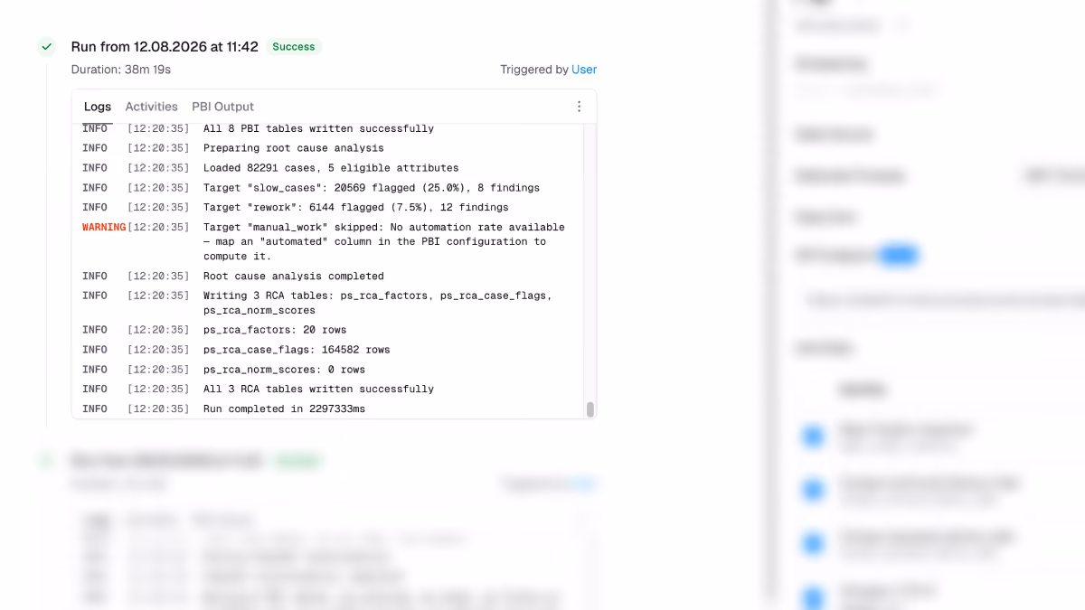 فحص الجودة في Data Preparation Tool يتحقق من صحة سجل الأحداث قبل نشره