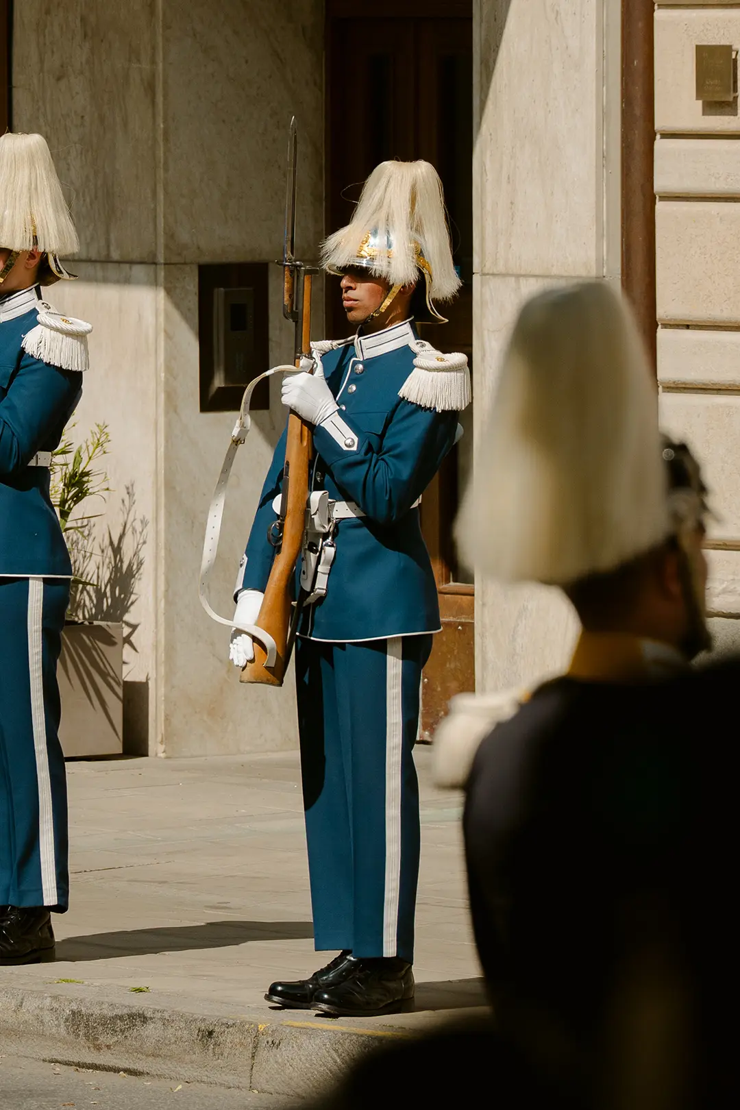 Högvakten under Kung Carl XVI Gustaf och drottning Silvia firandet av sitt guldbröllop.