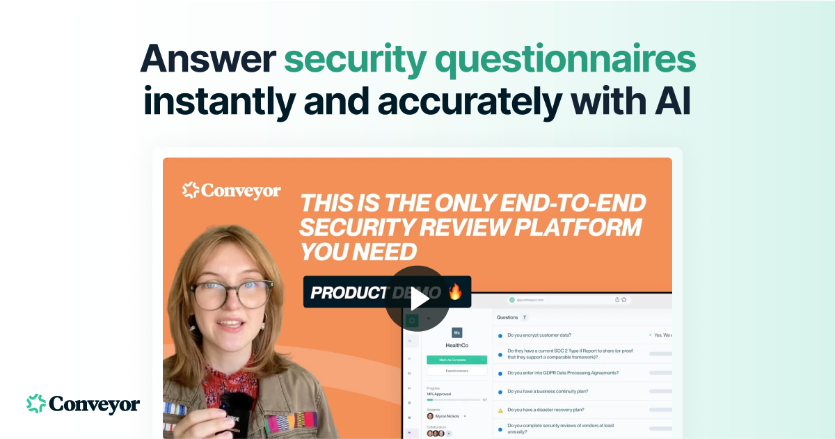 AI Security Questionnaire Automation Software Conveyor logo
