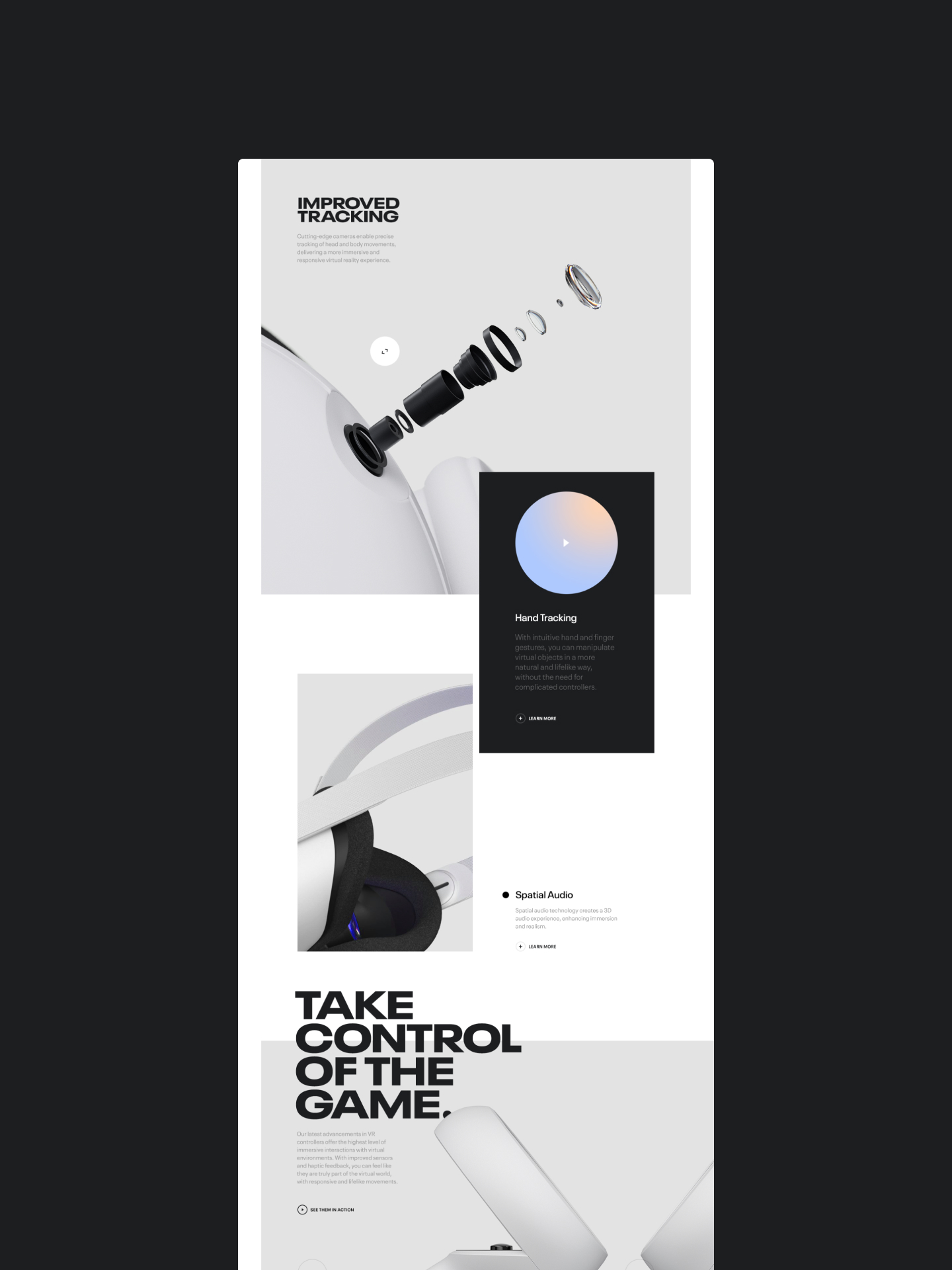 Explorations of a product page