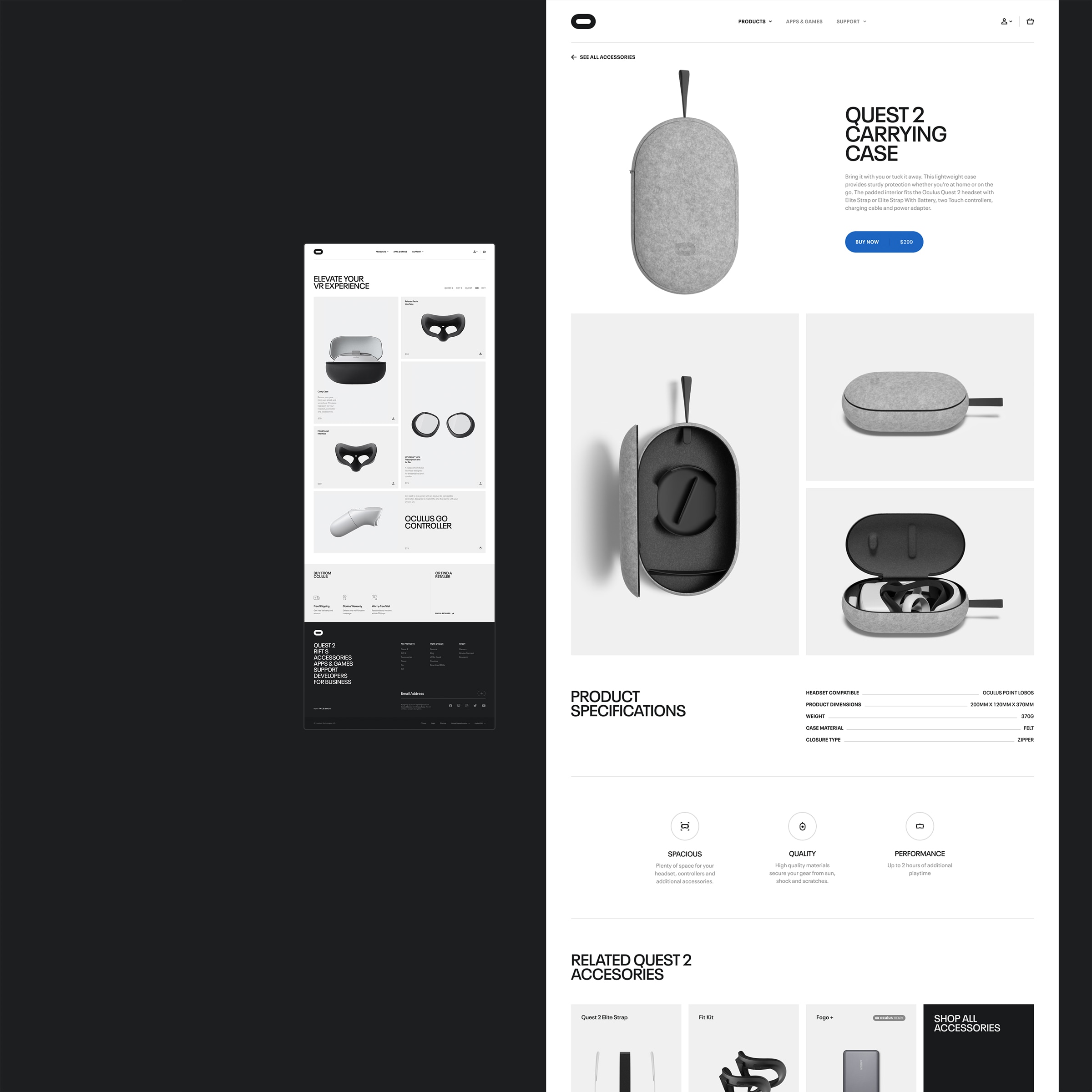 Accessories detail page