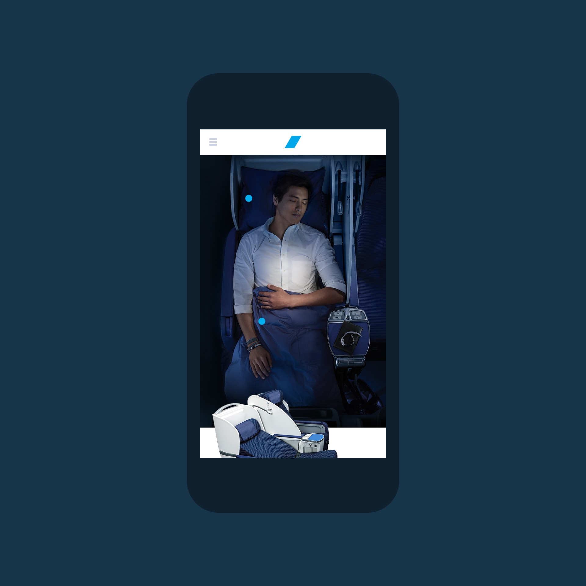 Phone showing website