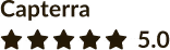 Capterra rating showing 5 gold stars and a score of 5.0.