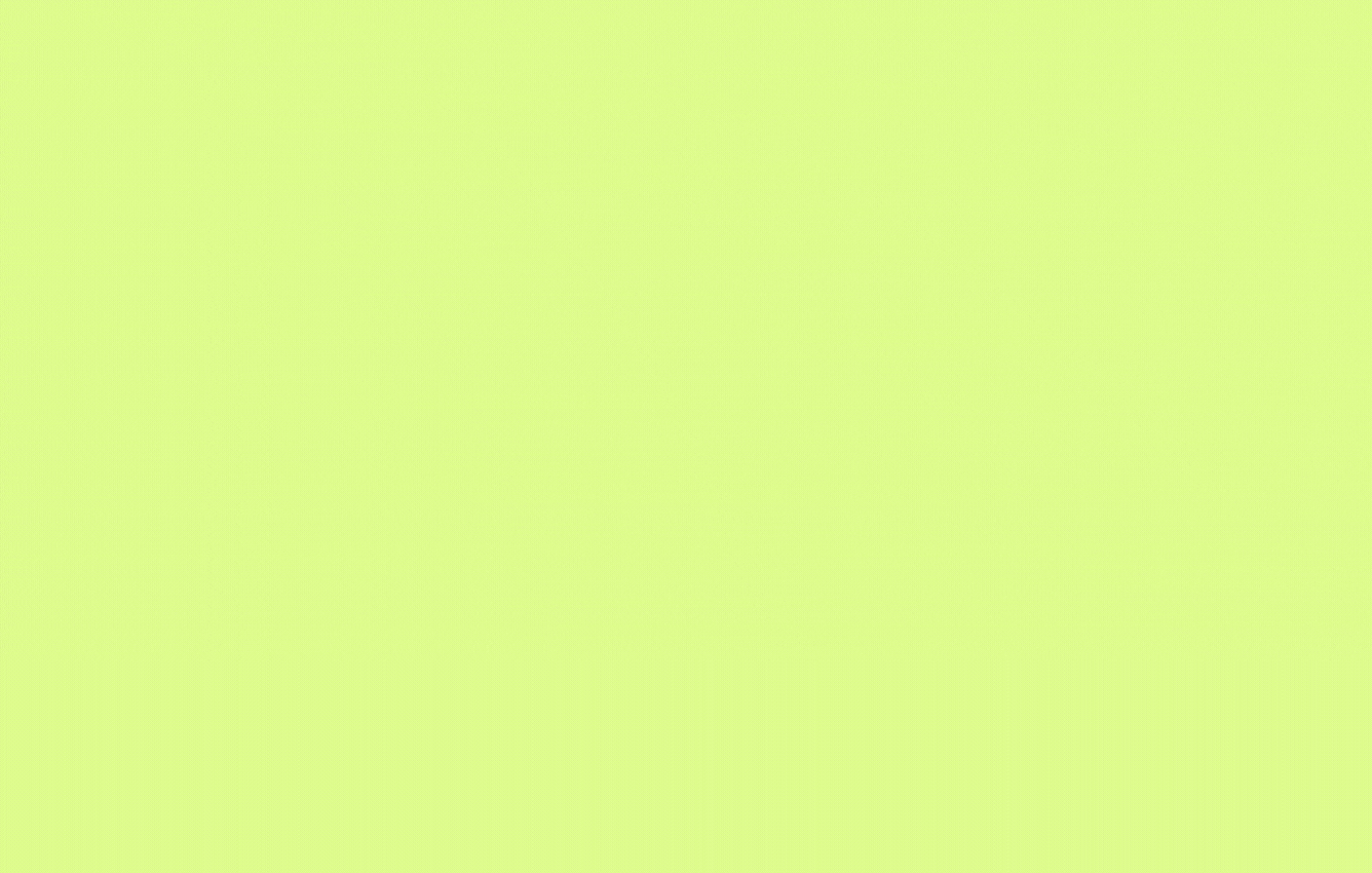 Animated graphic illustrating a person viewing a computer screen with an information box on a greenish-yellow background, symbolizing digital content or software usage.