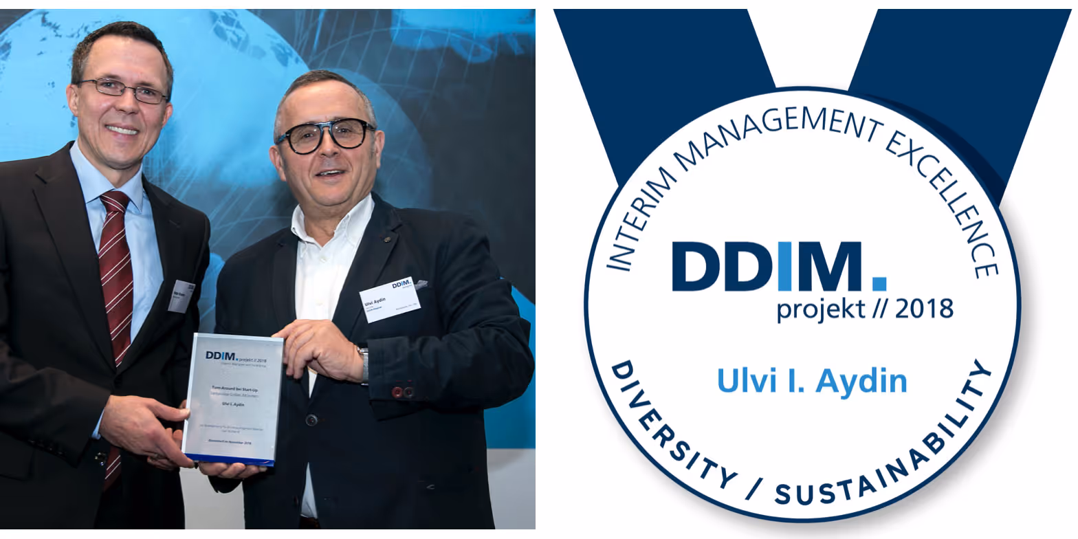 DDIM Interim Management Projekt des Jahres 2018 geht an Ulvi Aydin