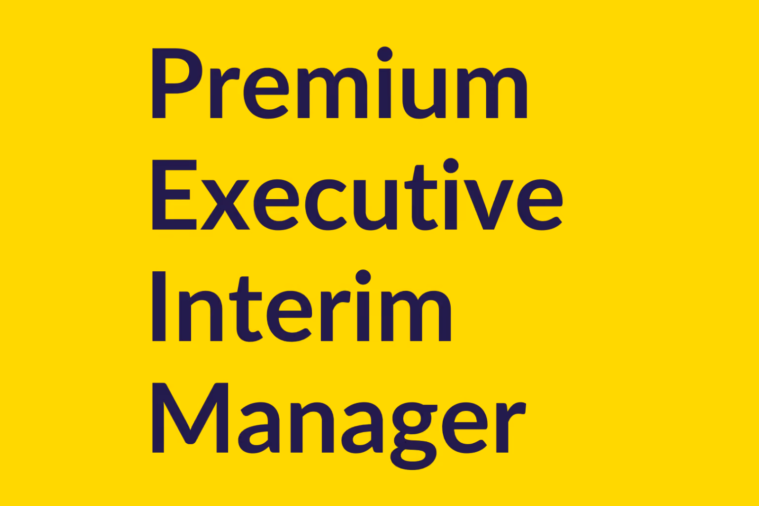 Premium Executive Interim Manager