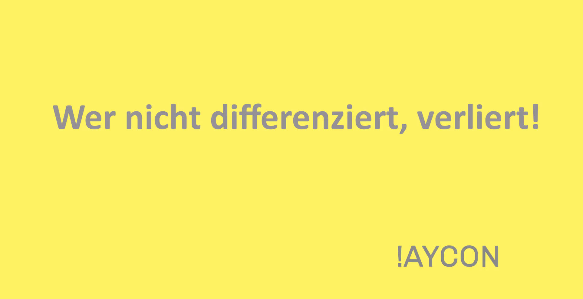 Who does not differentiate loses!
