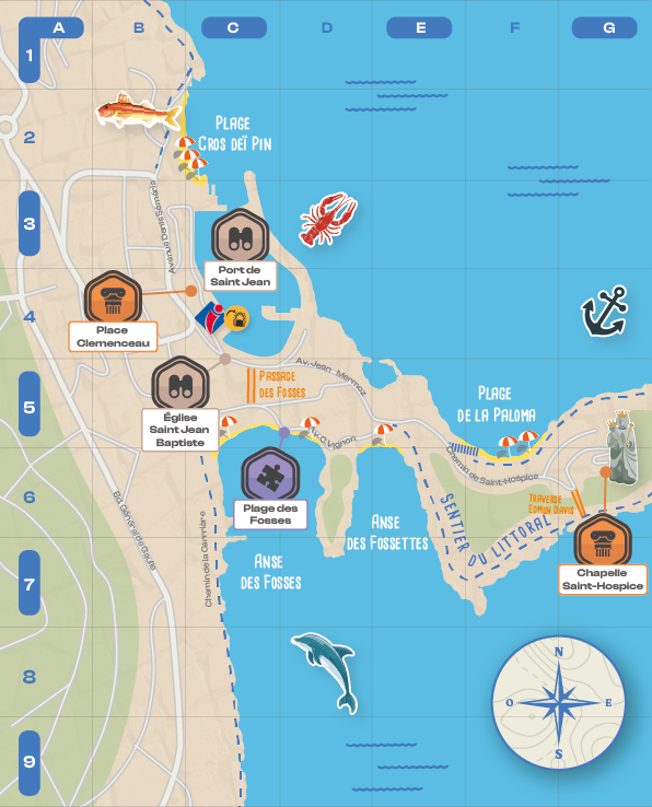 Carte Escape Game extérieur Saint-Jean-Cap-Ferrat
