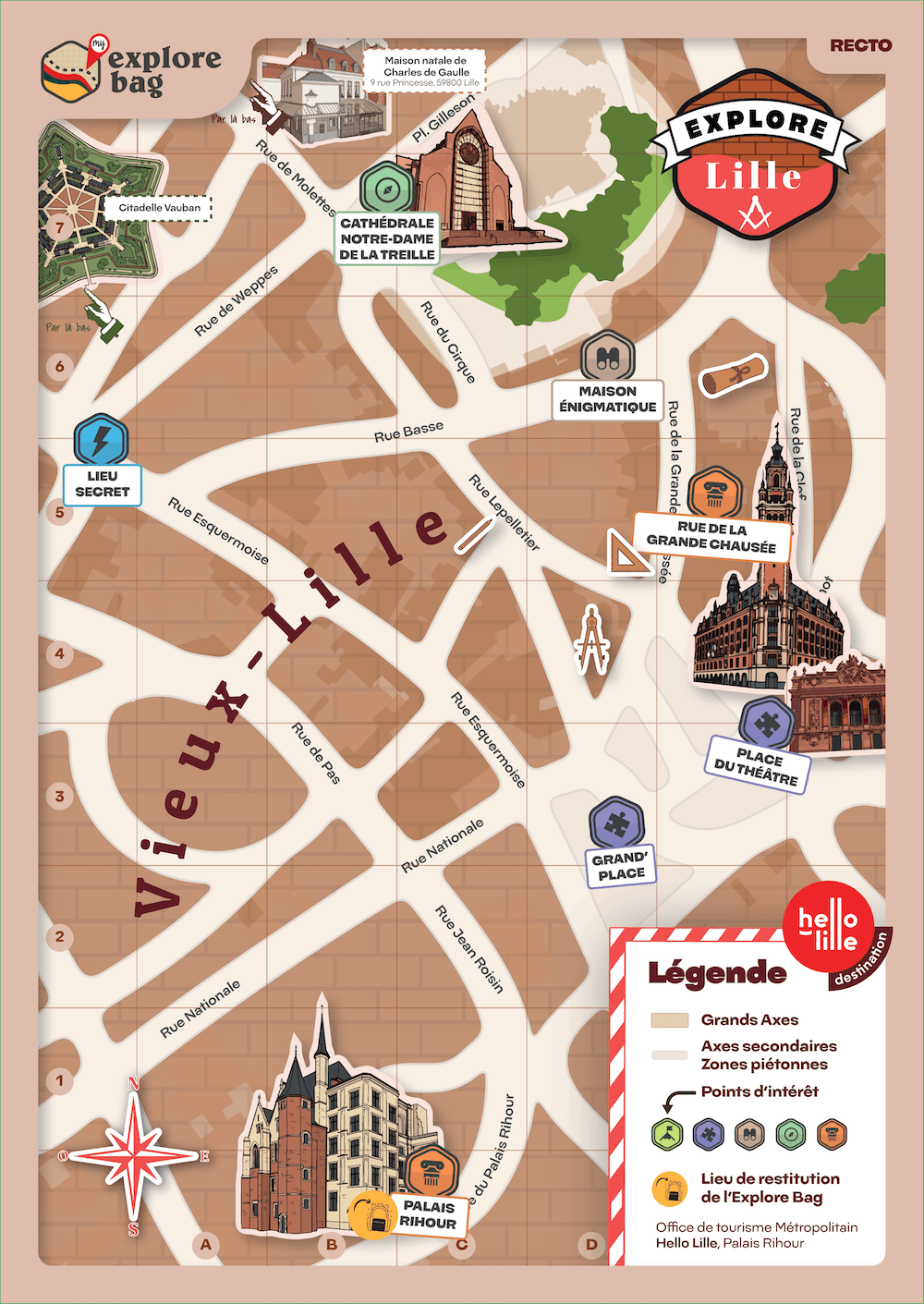 Carte jeu Lille