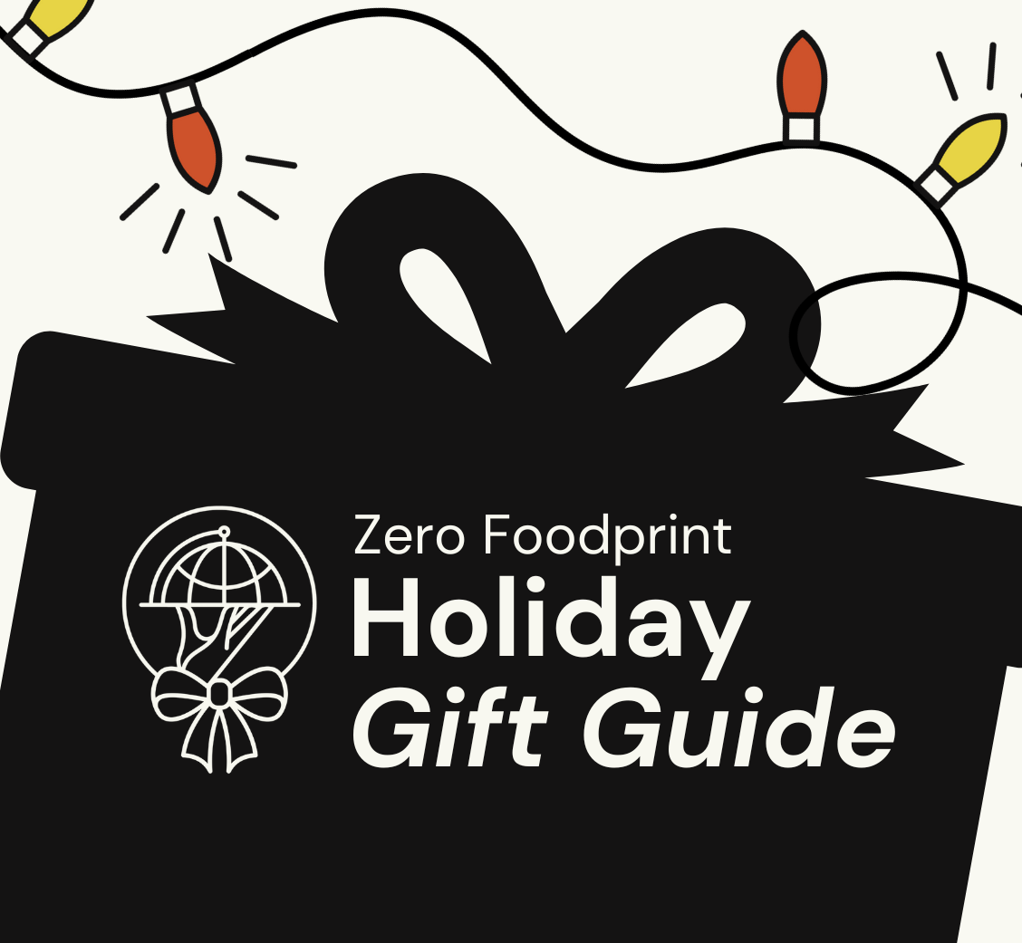 A logo for the Zero Foodprint Holiday Gift Guide