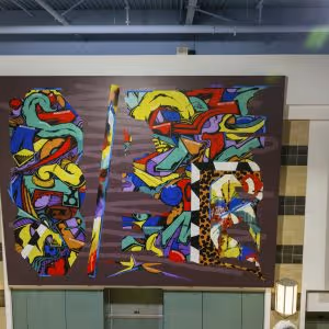 Colorful Graffiti-style mural