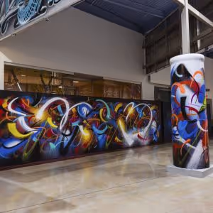 Graffiti-style mural