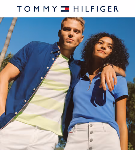 Young couple wearing Tommy Hilfiger clothing