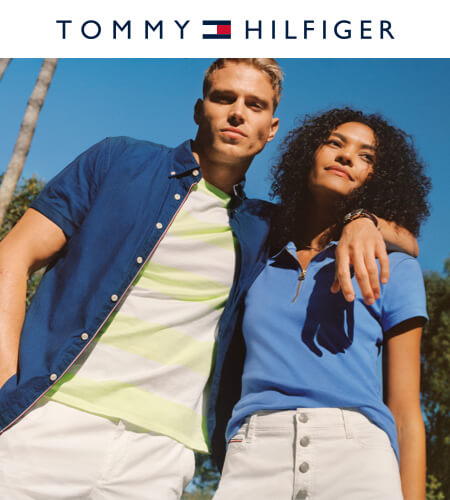 Young couple wearing Tommy Hilfiger clothing