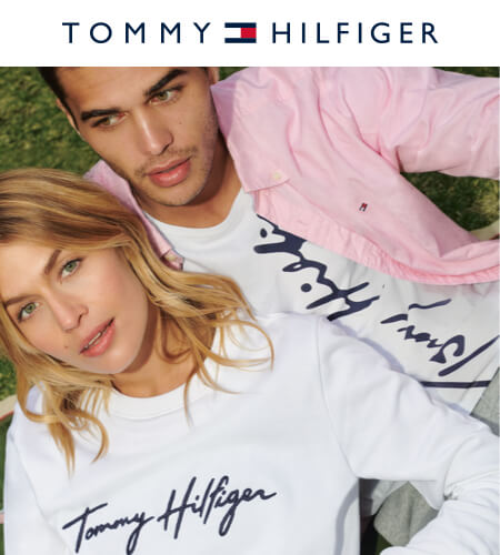 Models wearing Tommy Hilfiger T shirts