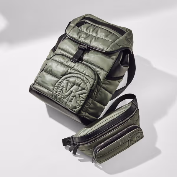 green nylon michael kors backpack 