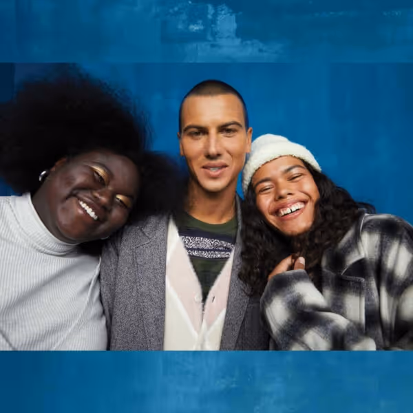 Three young adults wearing Levi's apparel