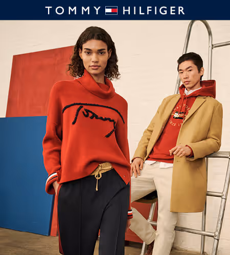 Models wearing fall Tommy Hilfiger styles