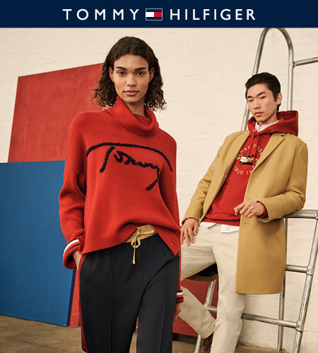 Models wearing fall Tommy Hilfiger styles