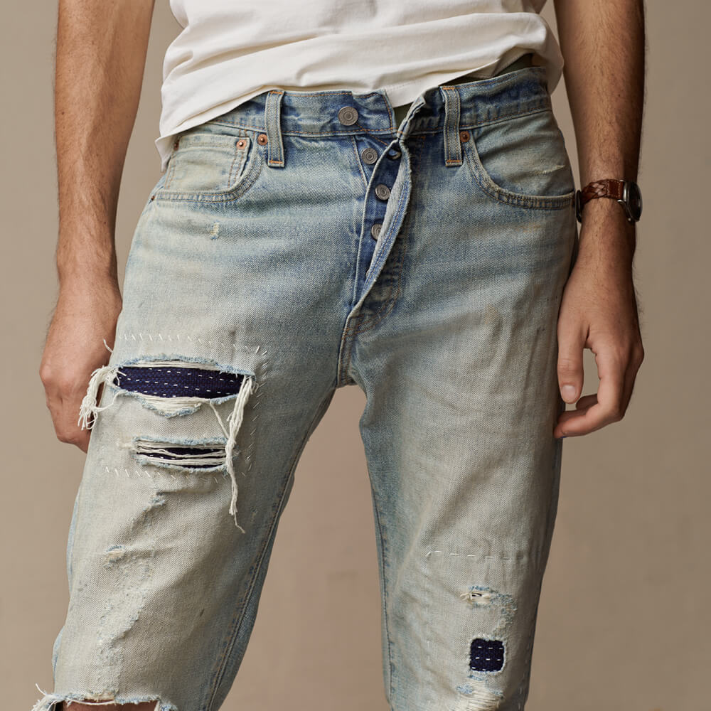 Levi's ripped jeans