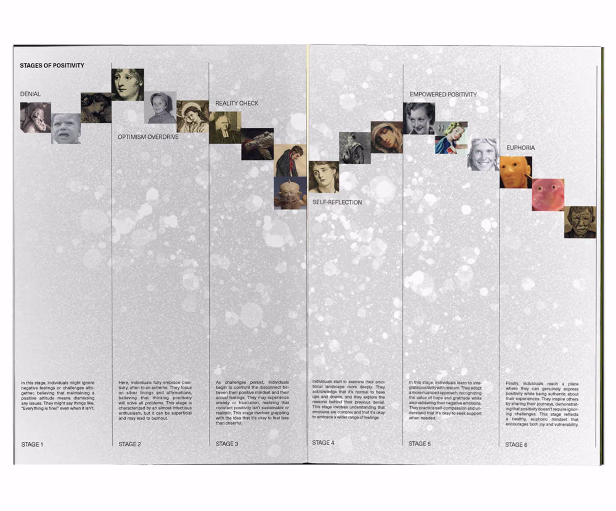 A brochure with a bunch of pictures on it.