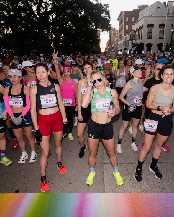 Participants line up for the start of the 2024 Every Woman's Marathon