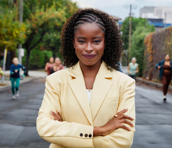 A group of women celebrate their completion of the Every Woman's Marathon