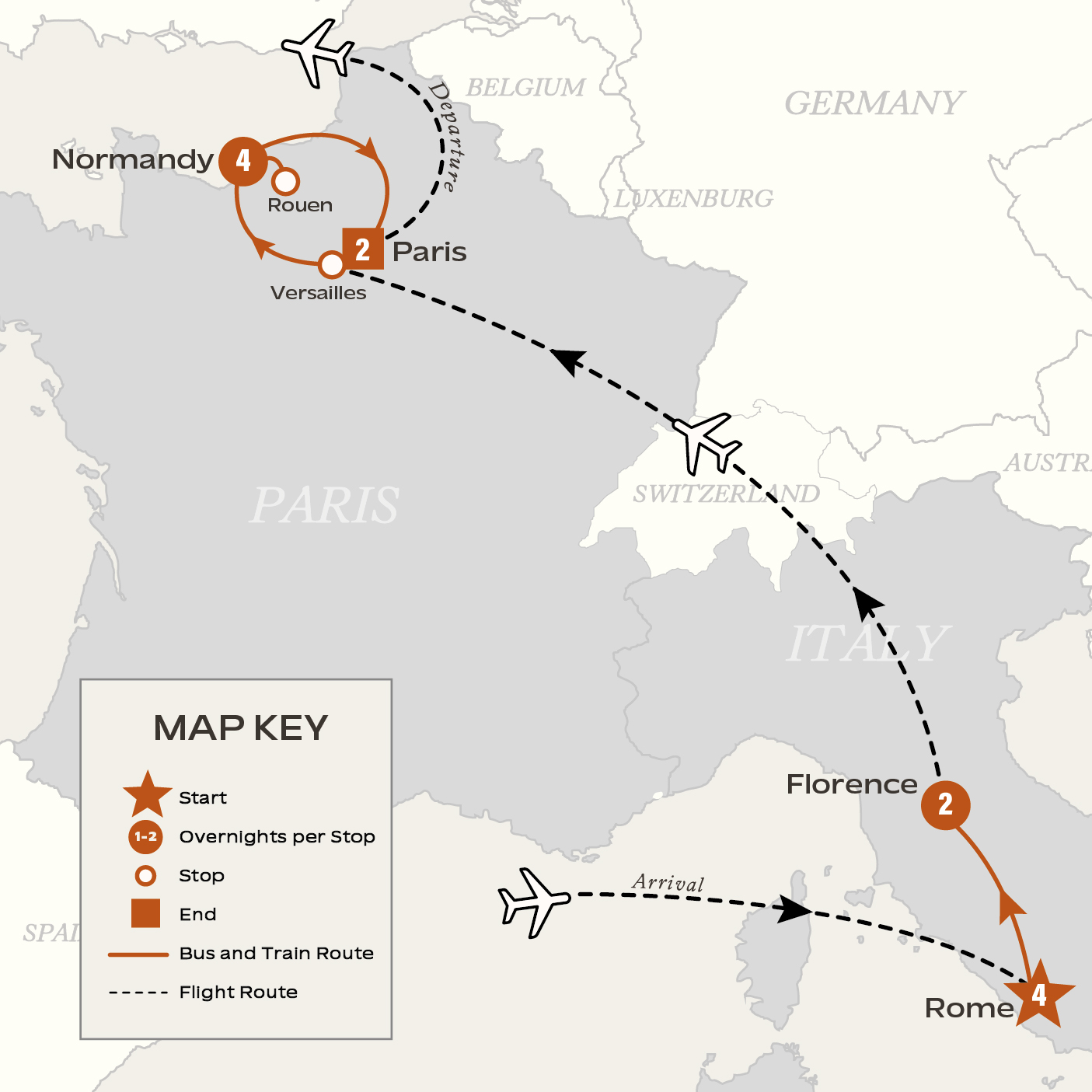 Map Itinerary