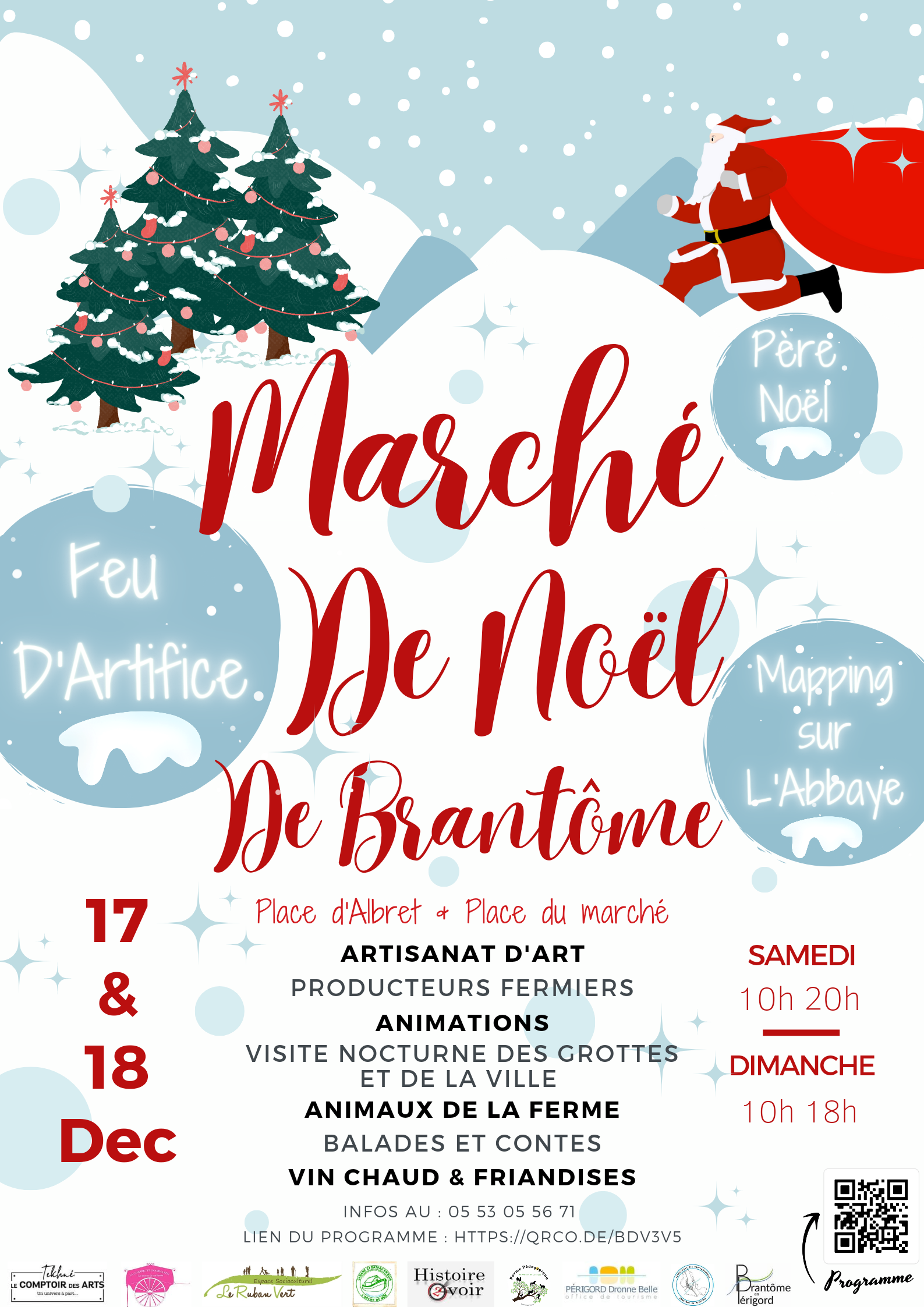 🎄 Idée d’actualité : Le Marché de Noël de Brantôme – Une sortie magique à 12 km du Domaine de la Porte