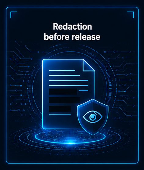 Redaction before release