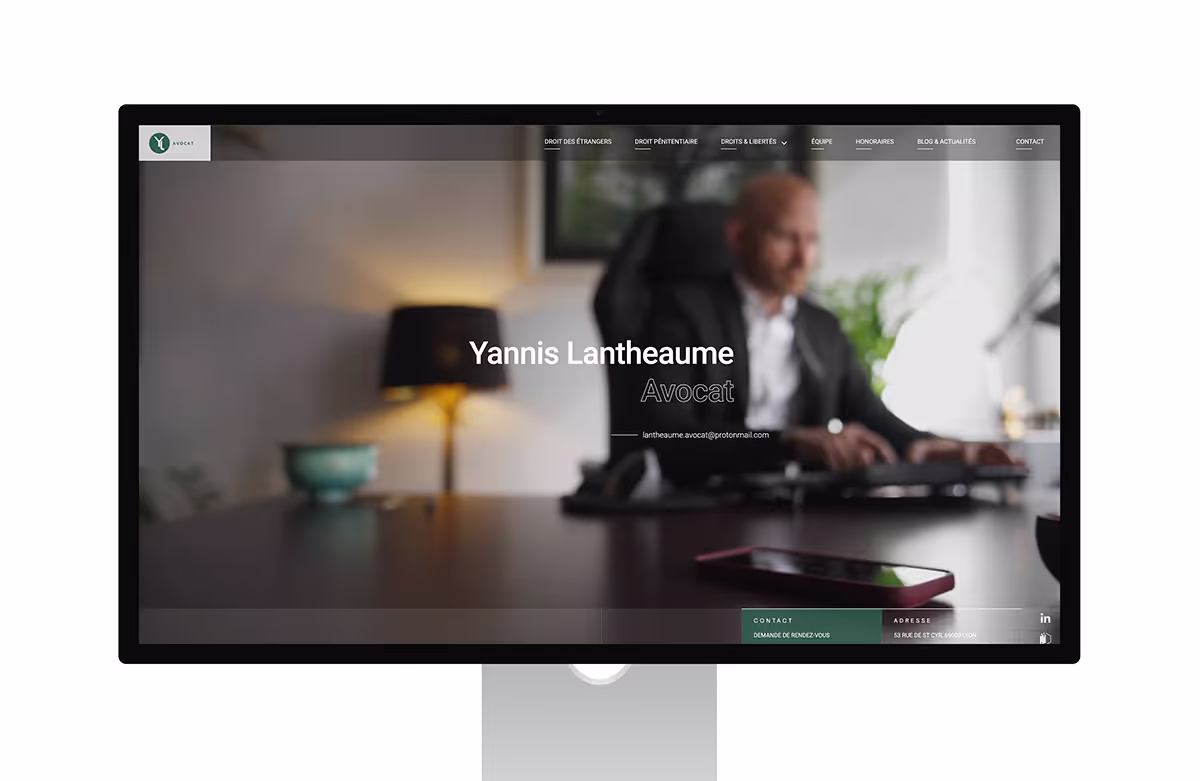 Page d'accueil site Lantheaume Avocats