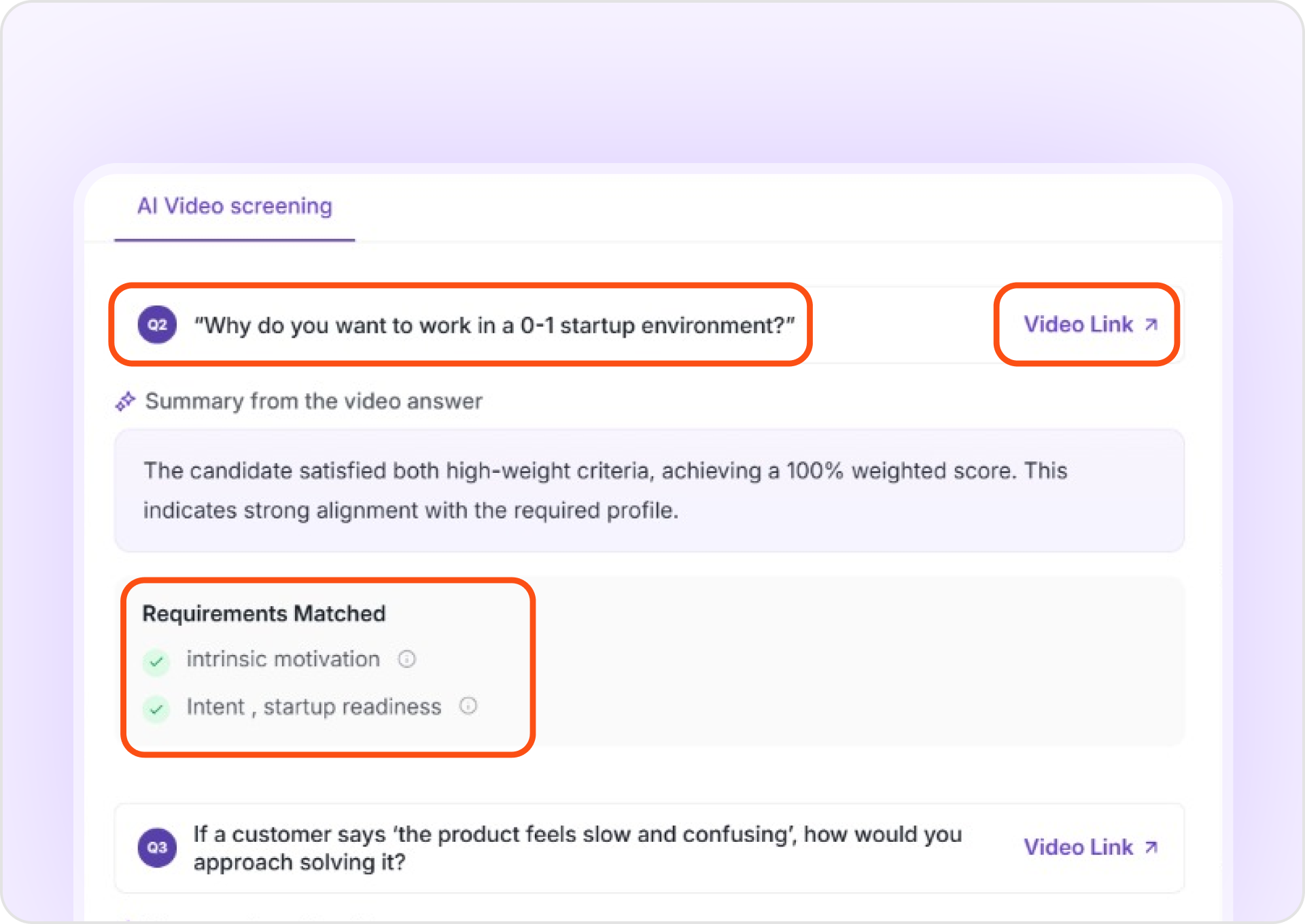 Intervue AI Resume Screening Step 2: Add a video question - Evaluating depth and candidate communication