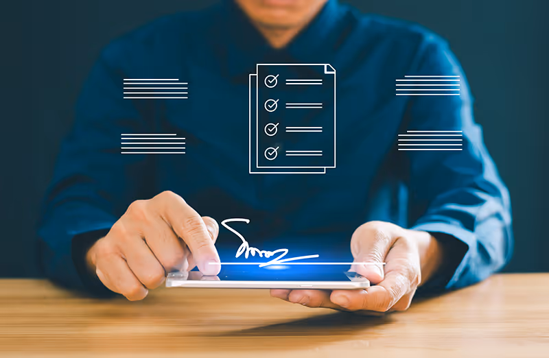 Image of a HIPAA-compliant electronic signature being captured