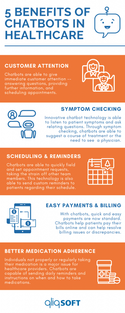 5 benefits of chatbots in healthcare