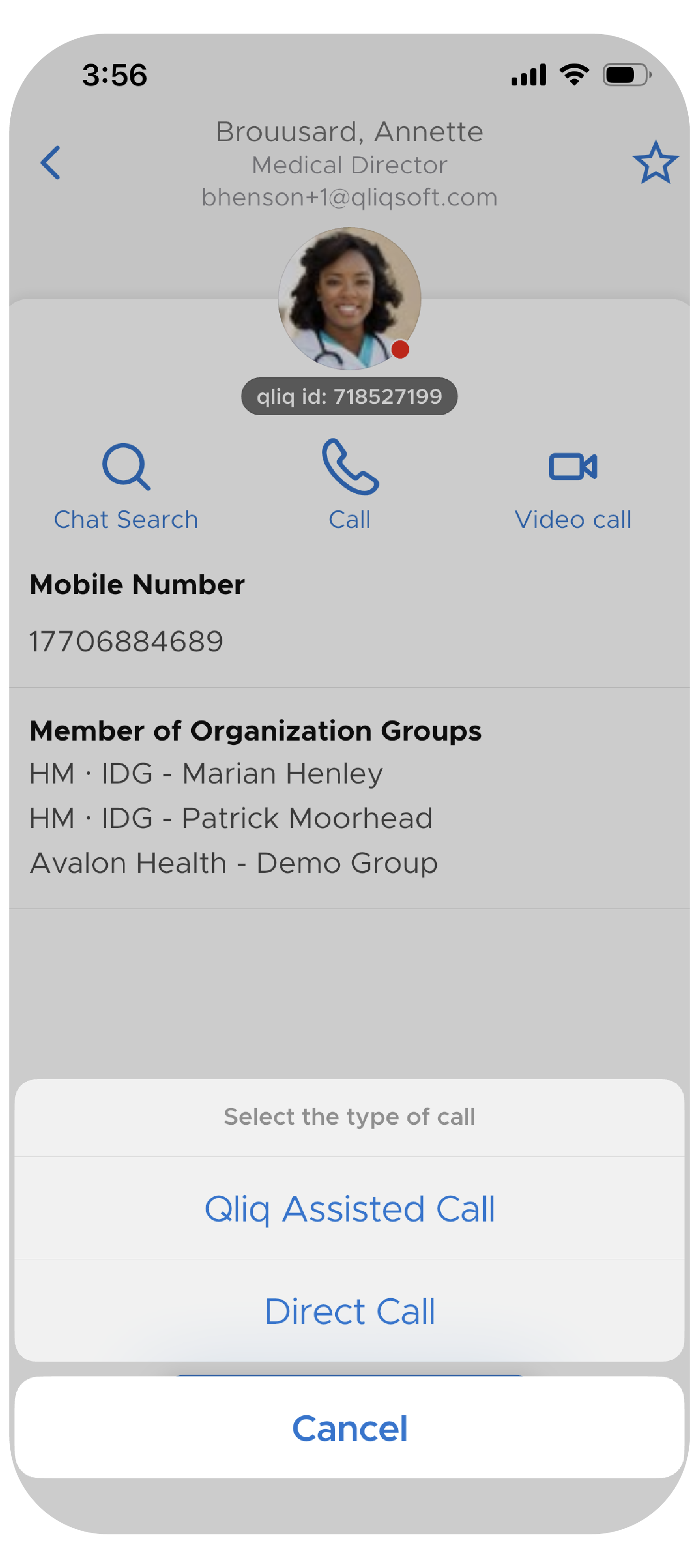 Screenshot of QliqCHAT HIPAA-Compliant Texting App showcasing the ability of capturing and annotating images for better collaboration