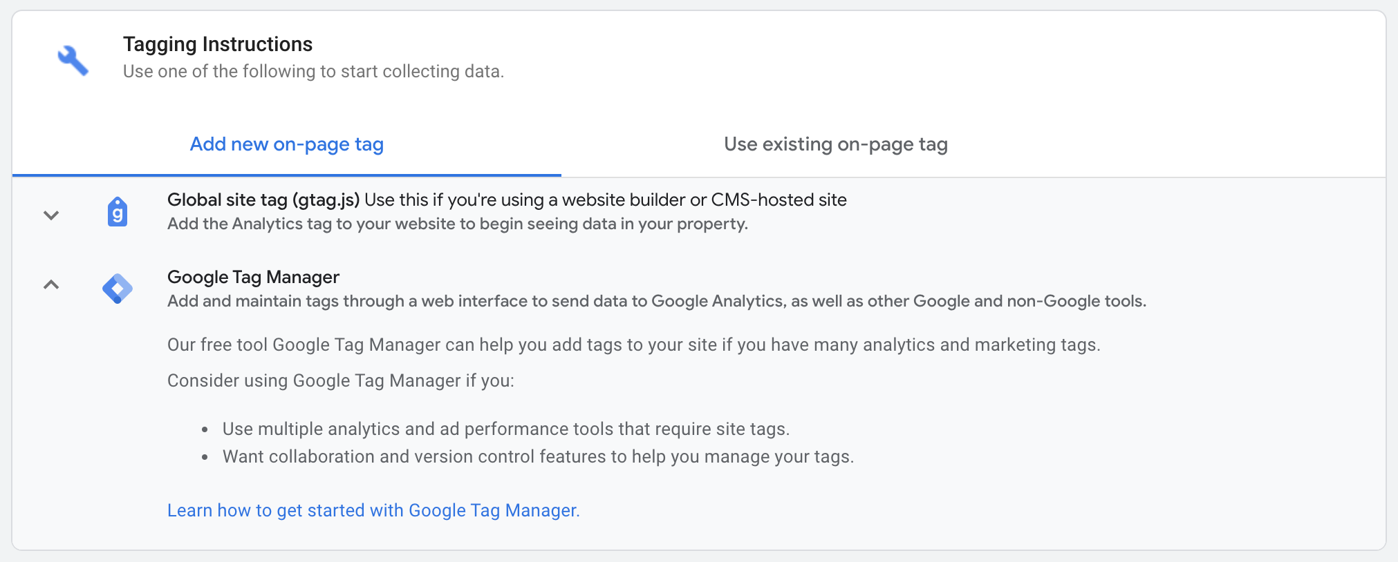 google tag manager in GA