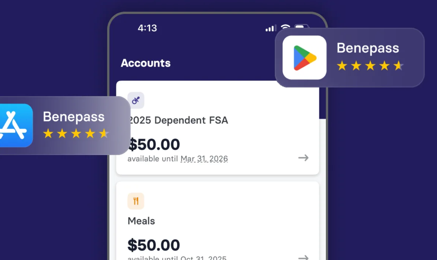 Benepass app interface