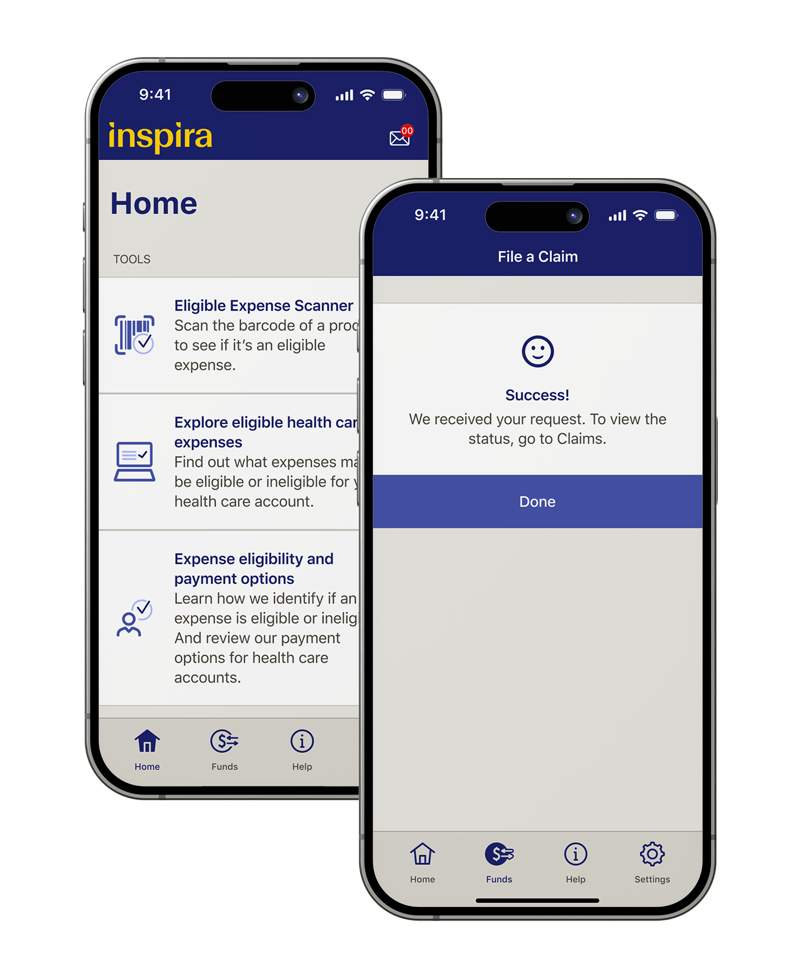 An example of Inspira Financial’s mobile claim filing setup with UT Flex