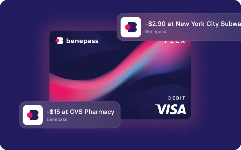 Benepass benefits Visa debit card