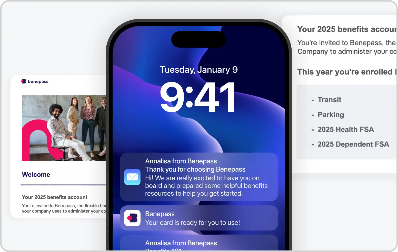 Benepass notifications popping up on phone screen
