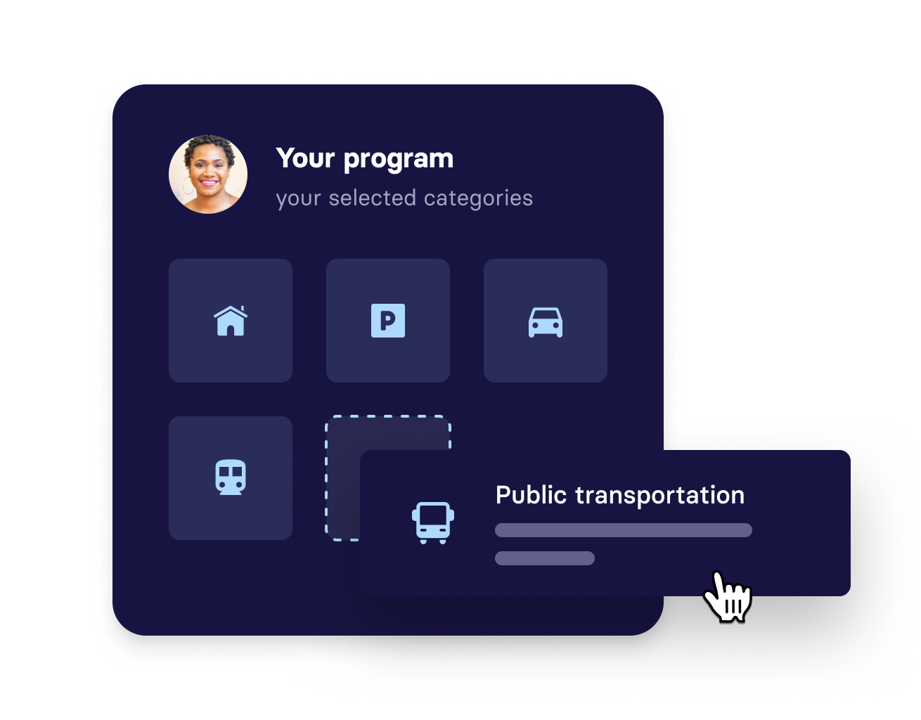 Benepass allows organizations to choose benefits categories, including commuter benefits. 