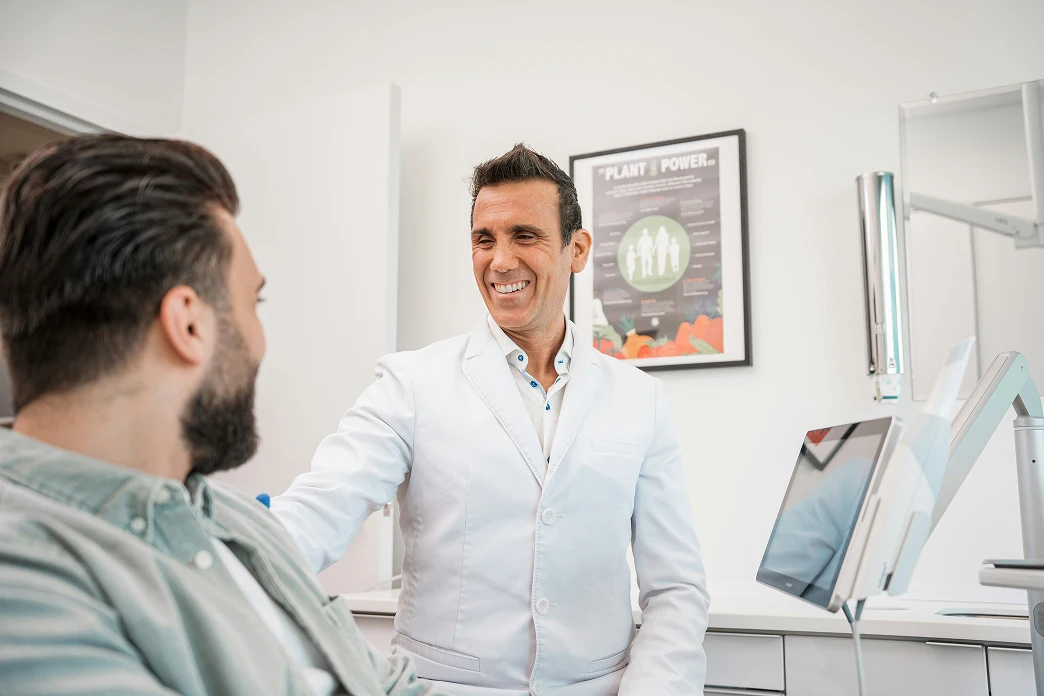 A consultation at a dental office