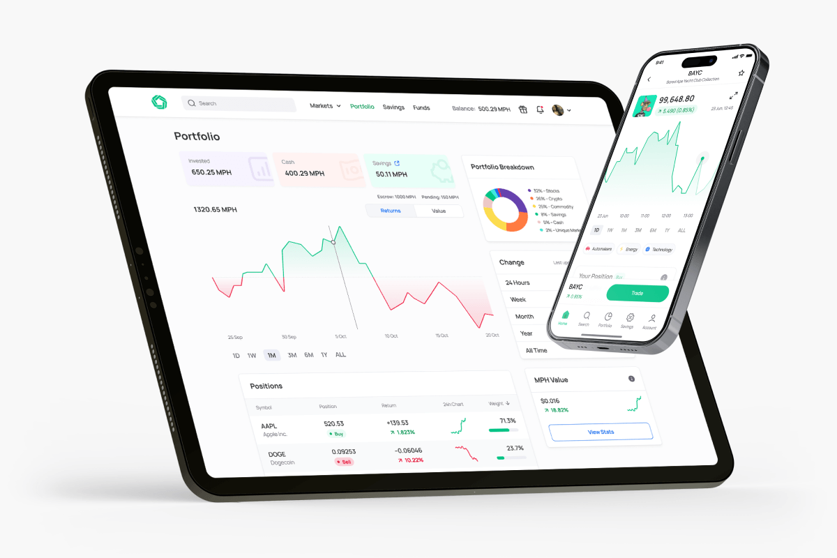 Morpher trading app screenshot